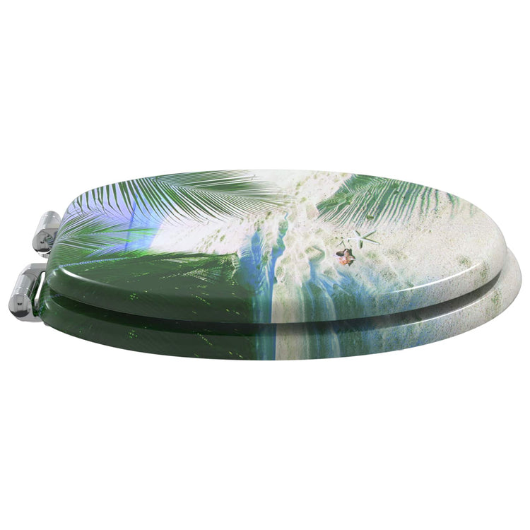 Vidaxl zachte sluit toiletbril groen 44 x 38 cm mdf-plaat