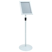 Vidaxl pedestal posterstand 33 x 33 x 126 cm pvc en staal zilver - afbeelding 2