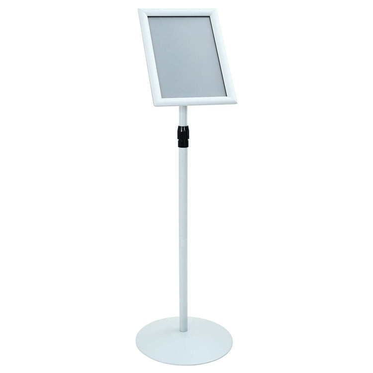 Vidaxl pedestal posterstand 33 x 33 x 126 cm pvc en staal zilver
