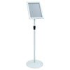 Vidaxl pedestal posterstand zilver 33 x 33 x 123 cm pvc en staal