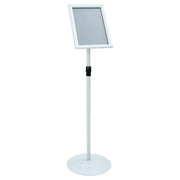Vidaxl pedestal posterstand 33 x 33 x 123 cm pvc en staal zilver - afbeelding 2