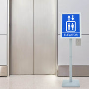 Vidaxl posterstandaard met voet 32,5 x 27 x 126 cm gietijzer zilver - afbeelding 1