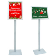 Vidaxl posterstandaard met voet 32,5 x 27 x 126 cm gietijzer zilver - afbeelding 3