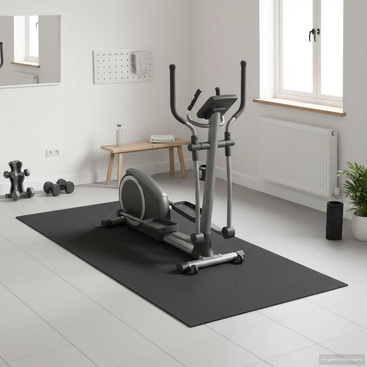 Vidaxl sportbeschermmat zwart 200 x 90 x 0,6 cm hoogwaardige pvc