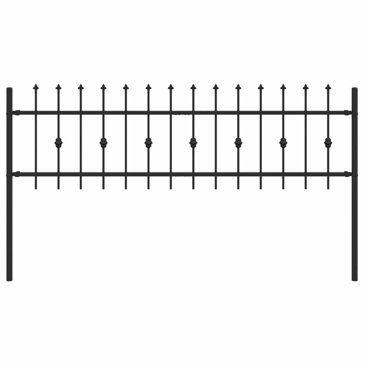 Vidaxl spike fence asten 200 x 110 cm gepoedercoat staal zwart