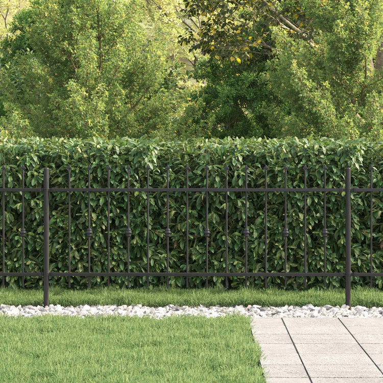 Vidaxl spike fence asten 200 x 130 cm gepoedercoat staal zwart