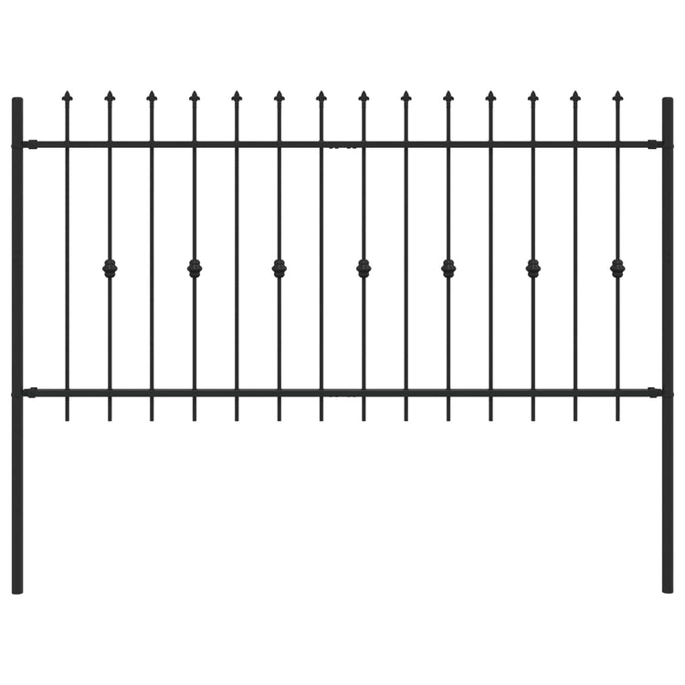 Vidaxl spike fence asten 200 x 150 cm gepoedercoat staal zwart
