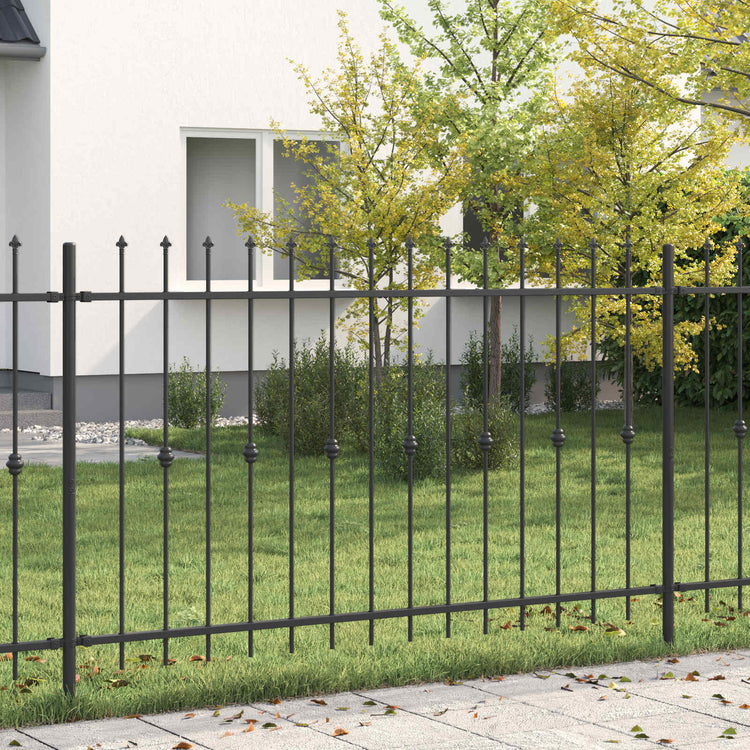 Vidaxl spike fence asten 200 x 166 cm gepoedercoat staal zwart