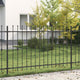 Vidaxl spike fence asten 200 x 166 cm gepoedercoat staal zwart