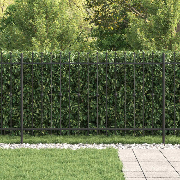 Vidaxl spike fence asten 200 x 166 cm gepoedercoat staal zwart