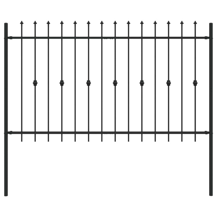 Vidaxl spike fence asten 200 x 166 cm gepoedercoat staal zwart