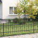 Vidaxl spike fence asten 200 x 110 cm gepoedercoat staal zwart