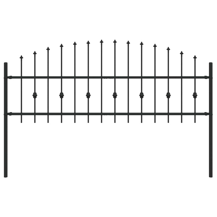 Vidaxl spike fence asten 200 x 110 cm gepoedercoat staal zwart