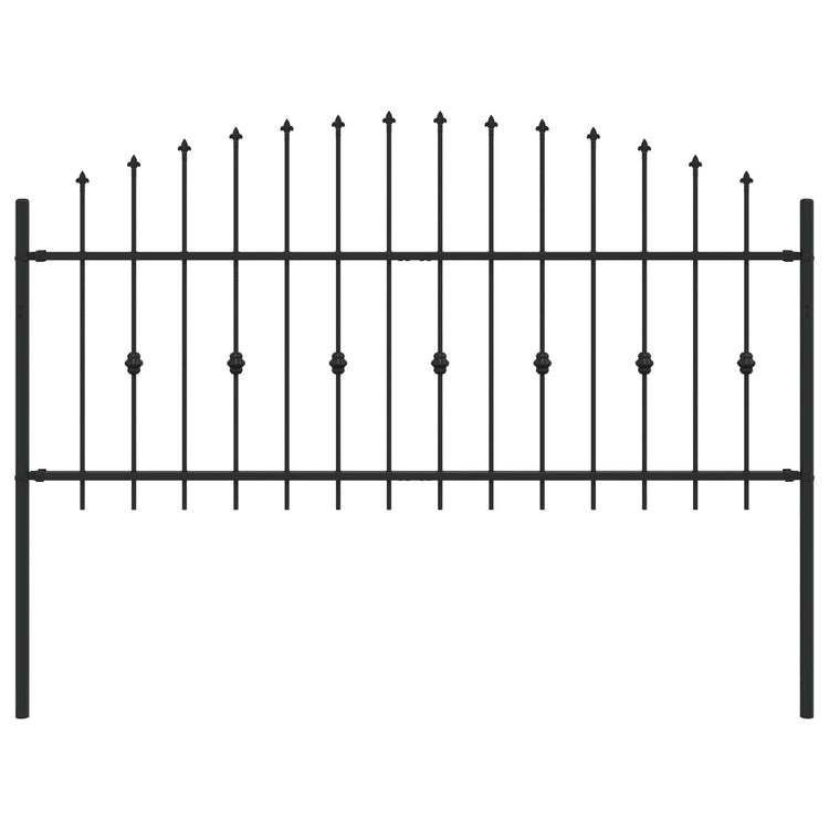 Vidaxl spike fence asten 200 x 130 cm gepoedercoat staal zwart