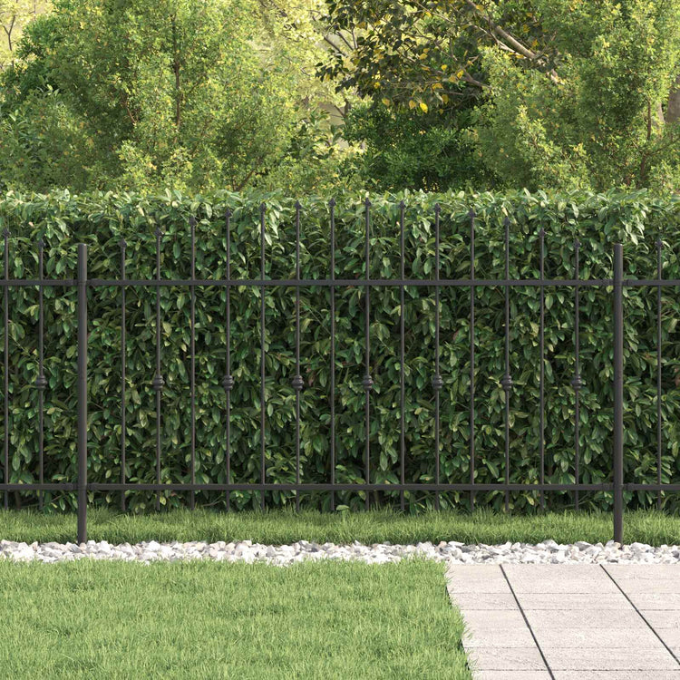 Vidaxl spike fence asten 200 x 150 cm gepoedercoat staal zwart