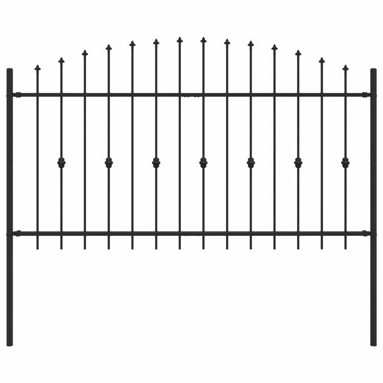 Vidaxl spike fence asten 200 x 150 cm gepoedercoat staal zwart
