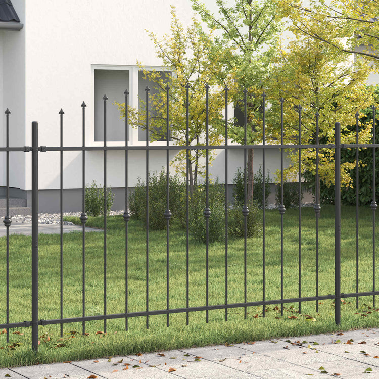 Vidaxl spike fence asten 200 x 166 cm gepoedercoat staal zwart