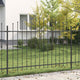 Vidaxl spike fence asten 200 x 166 cm gepoedercoat staal zwart