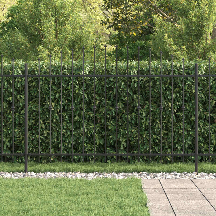 Vidaxl spike fence asten 200 x 166 cm gepoedercoat staal zwart