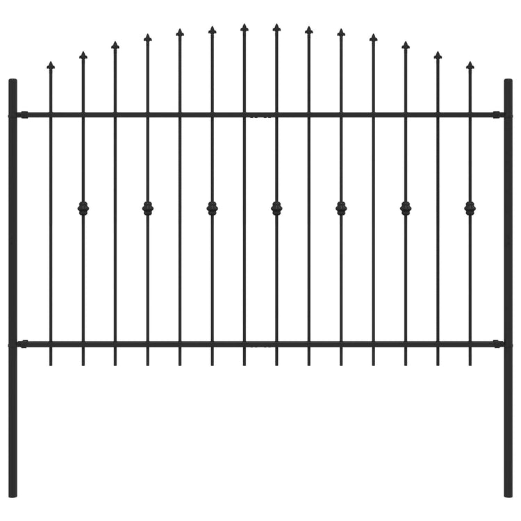 Vidaxl spike fence asten 200 x 166 cm gepoedercoat staal zwart