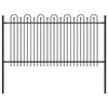 Vidaxl spike boog hek zwart 200 x 150 cm gepoedercoat staal