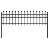 Vidaxl ringhek zwart 200 x 130 cm gepoedercoat staal