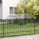 Vidaxl ringhek tilburg 200 x 130 cm gepoedercoat staal zwart