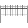 Vidaxl ringhek zwart 200 x 130 cm gepoedercoat staal