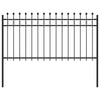 Vidaxl ringhek zwart 200 x 150 cm gepoedercoat staal