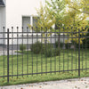 Vidaxl ringhek zwart 200 x 130 cm gepoedercoat staal