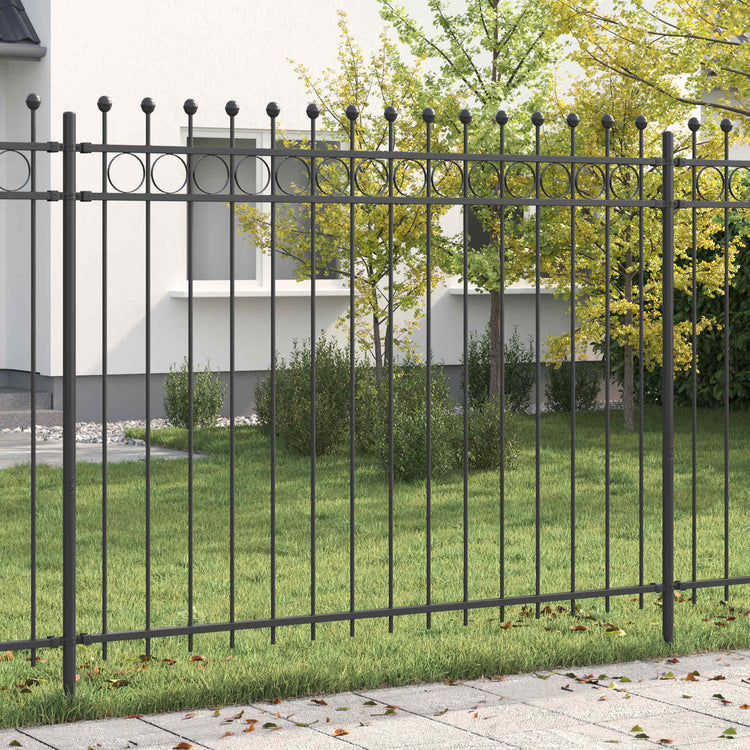 Vidaxl ringhek tilburg 200 x 200 cm gepoedercoat staal zwart