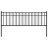 Vidaxl spike hek zwart 200 x 110 cm gepoedercoat staal