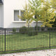 Vidaxl spike hek baarlo 200 x 130 cm gepoedercoat staal zwart