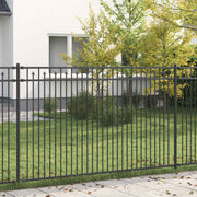 Vidaxl spike hek baarlo 200 x 166 cm gepoedercoat staal zwart - afbeelding 1