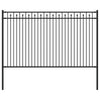 Vidaxl spike hek zwart 200 x 166 cm gepoedercoat staal