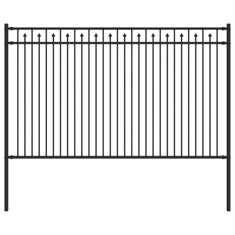 Vidaxl spike hek baarlo 200 x 166 cm gepoedercoat staal zwart