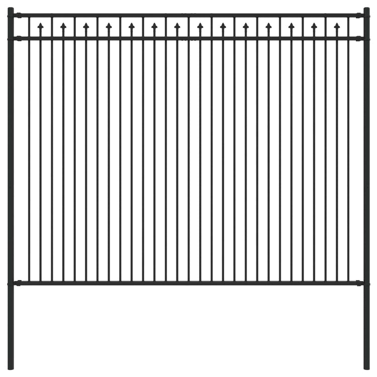 Vidaxl spike hek zwart 200 x 200 cm gepoedercoat staal
