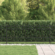 Vidaxl spike ring hek horst 200 x 130 cm gepoedercoat staal zwart - afbeelding 3