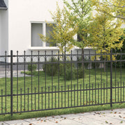 Vidaxl spike ring hek horst 200 x 150 cm gepoedercoat staal zwart - afbeelding 1
