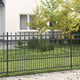 Vidaxl spike ring hek horst 200 x 150 cm gepoedercoat staal zwart