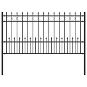 Vidaxl spike ring hek horst 200 x 150 cm gepoedercoat staal zwart - afbeelding 2