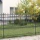 Vidaxl spike ring hek horst 200 x 166 cm gepoedercoat staal zwart