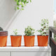 Vidaxl ronde bloempot 200 st terracotta ø 15 x 13 cm kunststof