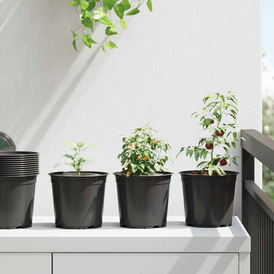 Vidaxl bloempot 100 pcs zwart ø 15 x 13 cm kunststof