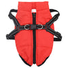 Vidaxl hondenjas met harnas rood m fleece en polyester