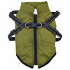 Vidaxl hondenjas met harnas legergroen m fleece en polyester