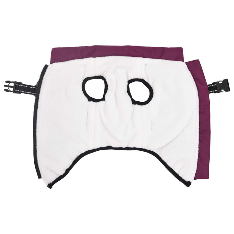 Vidaxl hondenjas met harnas paars s fleece en polyester