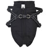 Vidaxl hondenjas met harnas zwart s fleece en polyester