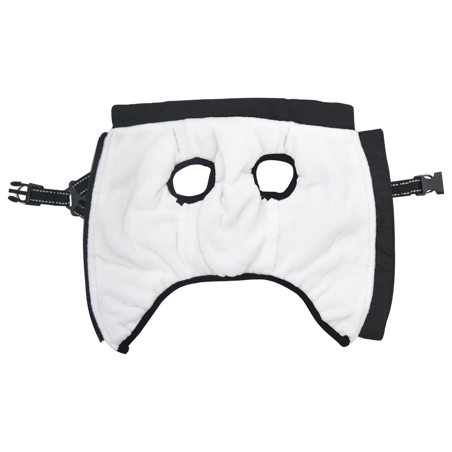 Vidaxl hondenjas met harnas zwart l fleece en polyester
