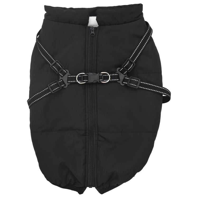 Vidaxl hondenjas zwart l44 fleece en polyester